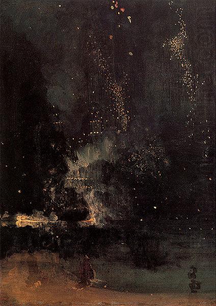 James Abbott McNeil Whistler Nocturne in Black and Gold The Falling Rocket china oil painting image